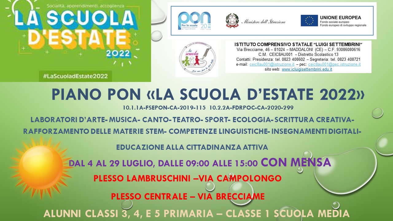 La scuola d'estate 2022
